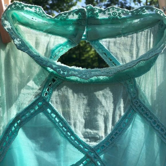 Free People One Angel Lace Tiffany blue dress - Picture 4 of 8